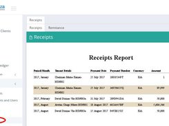 Summary reports are generated: A sample payment receipt